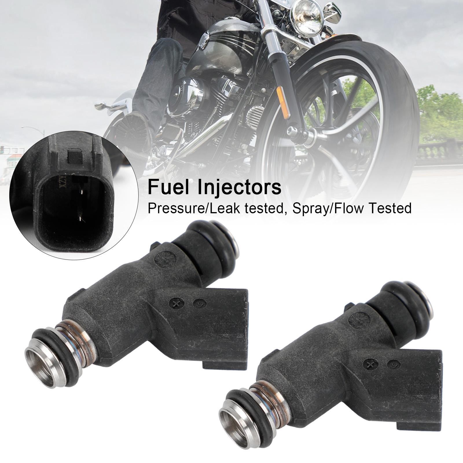 

2PCS Fuel Injectors 27709-06A For Road King Street Glide R2025DEG