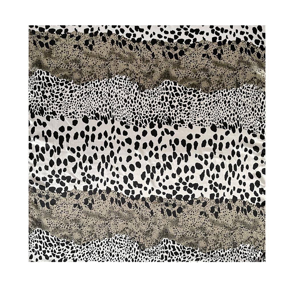90cm Leopard-Print Silk Scarf/Headscarf – Versatile Women’s Rayon Scarf