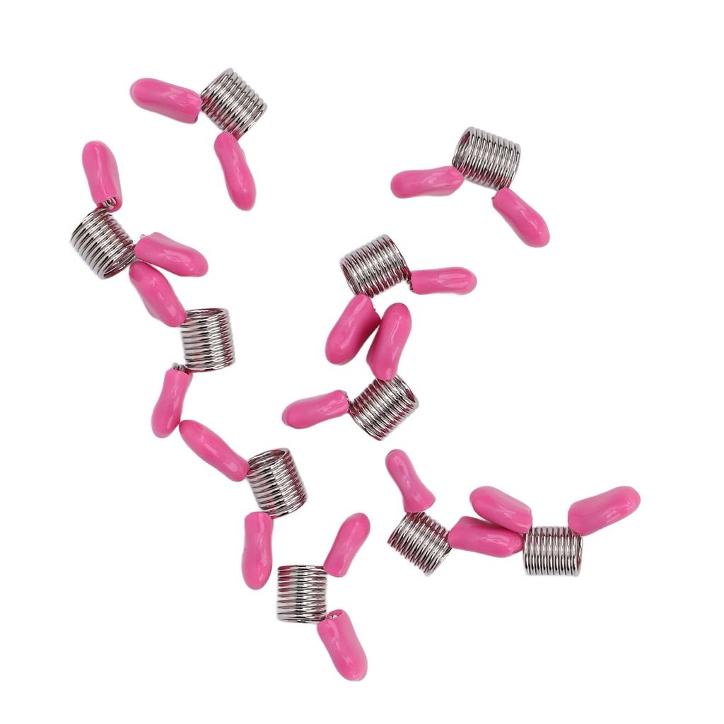 10KS Stoperů na korálky Závitové svorky Pružiny pro výrobu šperků s gumovým náprstkem pro navlékání