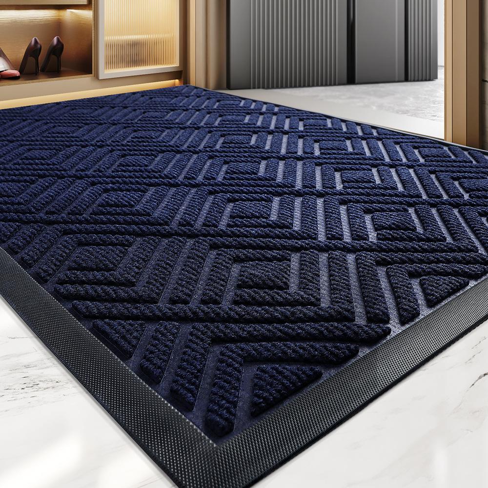 Commercial Simple Stripe Rubber Floor Mat Scratch Resistant Door Door Mat Outdoor Dust Carpet