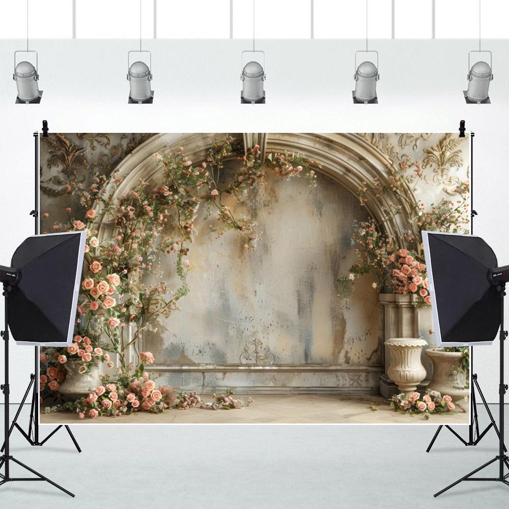 Bloemenboog Verjaardag Volwassene Bruiloft Zwangerschap Kunst Portret Decor Achtergrond Babyborrel Bruidsjurk Fotografie Studio Prop