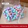 Nail Art Sponge: Professional Small Square Blending Tool for Gradient Blush and High-Density Cotton Application
