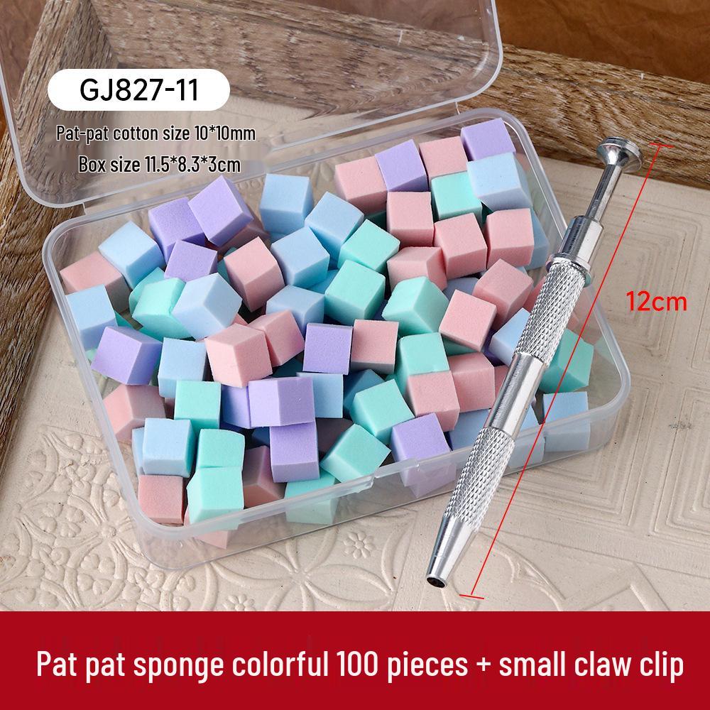 Nail Art Sponge: Professional Small Square Blending Tool for Gradient Blush and High-Density Cotton Application