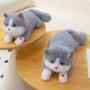 4 Styles Lifelike Cat Plush Toys Lovely Fluffy Lying Prone Ragdoll Cat Doll Warm Cozy Throw Pillow Kids Companion Home Decor