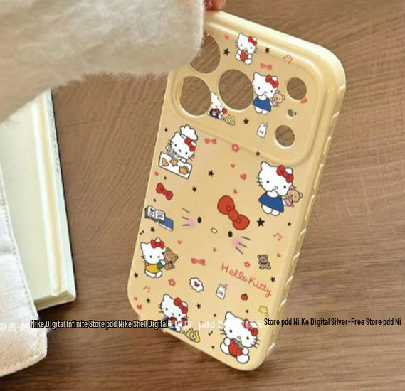 

Adorable KT Cat iPhone 17 Pro Max Case with Heart Window iPhone 15