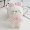 Charming Soft Plush Rabbit Keychain With Bow For Girls Ideal For Bags And Presents