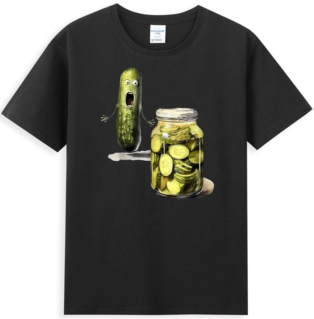 Pickle Surprise A Cucumber And A Jar Of Sliced Pickles Unisexs TShirt