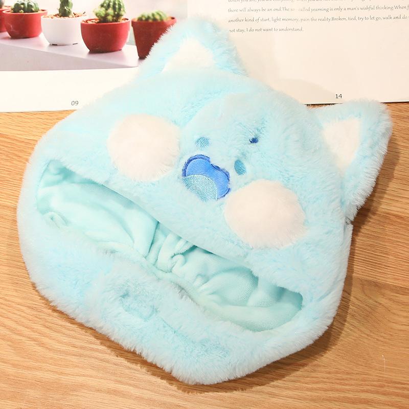 Winter Weiche Warme Mütze Doodle Katze Hase Plüsch Stofftier Mütze Niedlich Baby Junge Mädchen Freundin Warmer Begleiter Geschenk