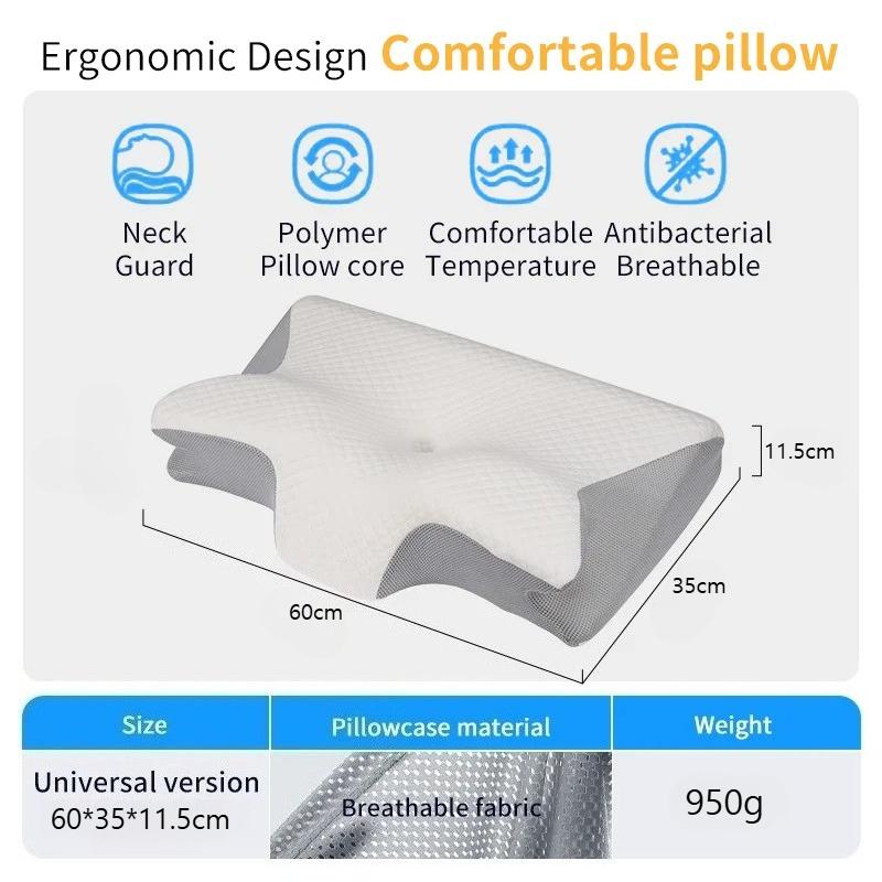 Side Sleeper’s Single Sided Memory Foam Pillow  Slow Rebound Cervical Support Pillow Core Adult Enhancing Space Cotton Pillow