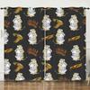 Curtain Cartoon Animal Bear Deer Love Kitten Digital Printing Blackout Curtain Punching
