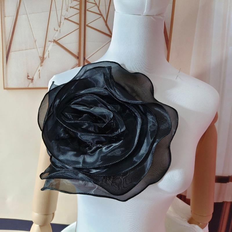 Elegante Blumencorsage Anstecknadel Schmuck Blickfang Große Blume Reversnadel Zarte Stoffblume Brosche Anstecknadel Accessoire