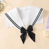 Adjustable Sailor Style Detachable Necktie Collar With Soft Breathable Fabric For Daily Outfits And Themed Parties