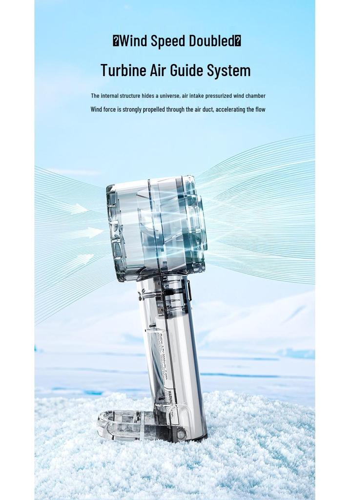 Portable USB Rechargeable High-Wind Ice Pack Fan with Cooling Technology