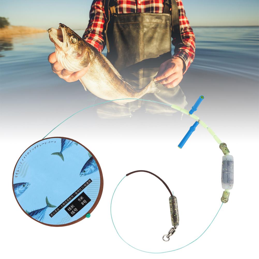 PE Strong Tension Huge Object Powerful Toughness Fishing Line Accessory with Silicone Buffer Bean Anti Winding