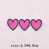 Pink Cartoon Embroidery Patch Iron On Patches For Clothing Flower Letters Patches On Clothes Sewing Fusible Patch Applique Decor
