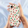 For iPhone 17 Air Case Red and Green Socks Pattern Printing Straight Edge TPU Phone Back Cover