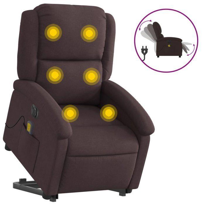 VidaXL Electric Massage Recliner, Relaxation Chair with Adjustable Backrest and Footrest, Seat of 3204205