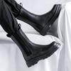 Men's Casual Party Nightclub High Chelsea Boots Slip-on Platform Shoes Cowboy Original Leather Boot Long Motorcycle Botas Hombre