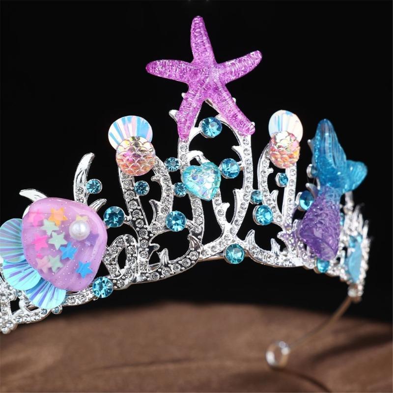 Barockstil Ozean Infanta Kopfschmuck Verbundmetall Accessoire für Hochzeiten Partys Fotografie