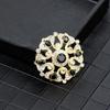 Gold Color Brooch Full Crystal Design Bride Wedding Party Jewelry Holidays Gift