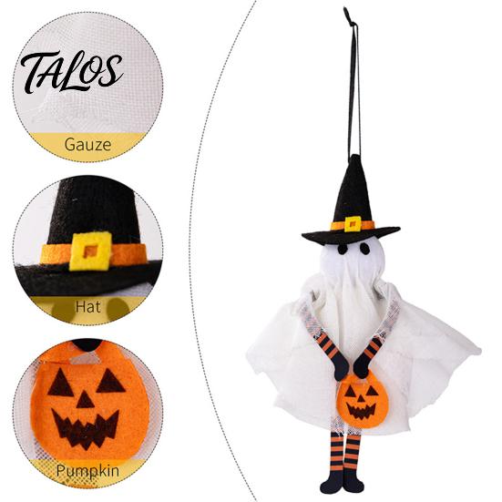 Themed Gift Box Decorations Halloween Ghost Pumpkin Hanging Ornament, Car Rearview Mirror Pendant, Cute Pendants School Bag Keychain Charm,