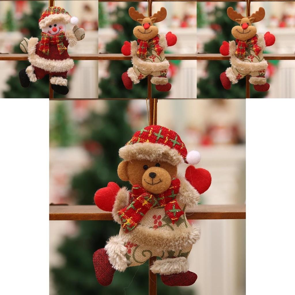 Rozkošní plyšoví panenky Santa Clause, sněhuláka, losa a medvěda pro okouzlující sváteční dekorace