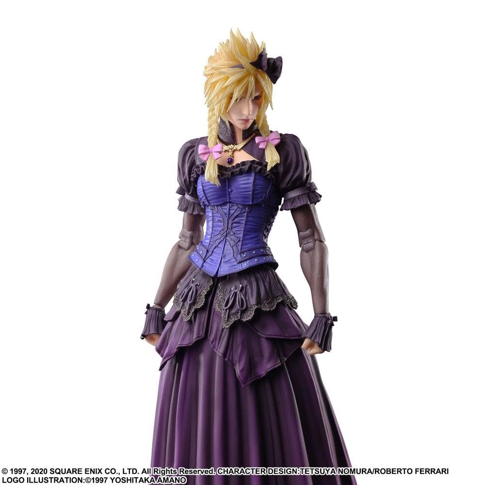 Final Fantasy VII Remake PLAY ARTS Kai Cloud Strife Dress PVC Painted Movable Figure Ver.