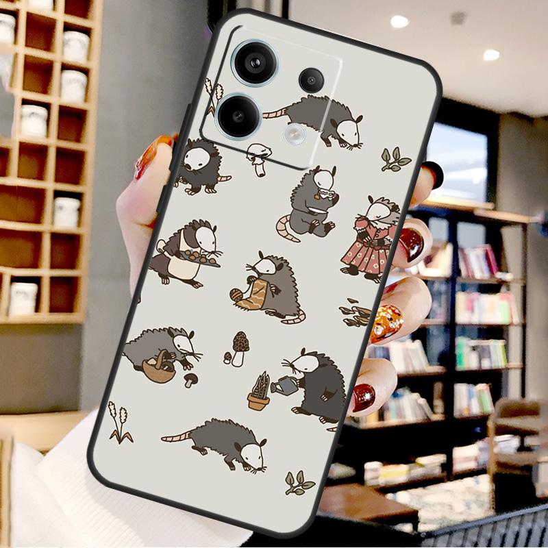 Cottagecore Opossums For Xiaomi Redmi Note 13 Pro 9 10 11 12 14 15 Pro Plus Case For Redmi 15 12C 13C 14C 10C 15C
