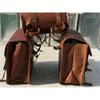 Goat Leather Motorcycle Complete Combo 3 Saddlebag Luggage 3 Bags For Sportster