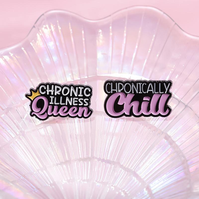 Creative Colorful Optimism Inspirational Metal Brooch Letter Pin For Fashionable Outfits