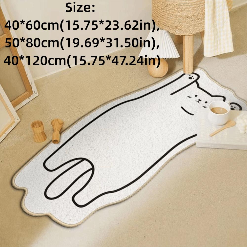 Irregular Cartoon Animal Carpet Thickened Bedside Rug New Cat Floor Mat  Coffee Table
