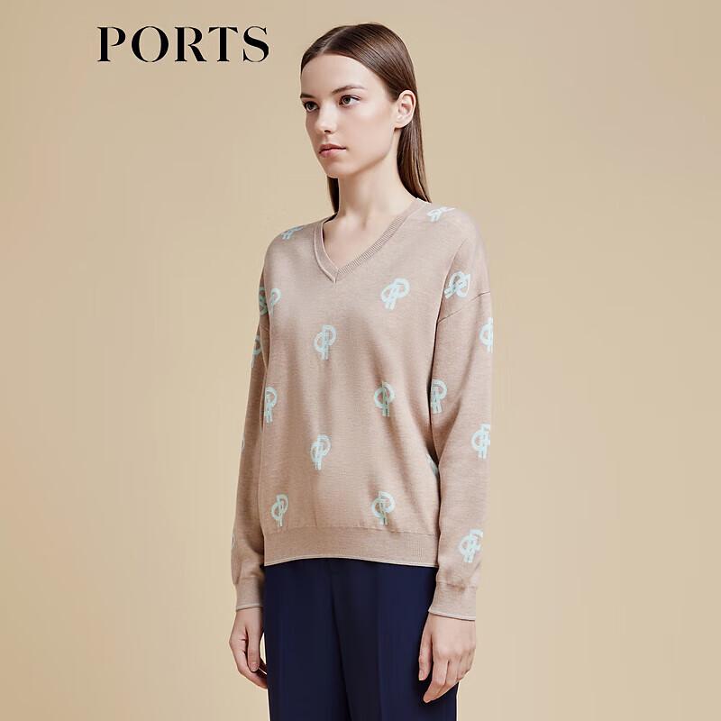 PORTS Women's Spring/Summer Embroidered Knit Sweater