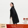 Ailaiyi Women's Mid-Length Duck Down Lapel Jacket