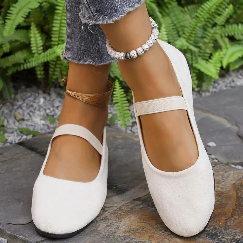 Fashion 2025 New Shoes Female Shallow Women's Flats Fashion Round Toe Daily Best Seller Soft Bottom Light Comfortable Flat Low Heels