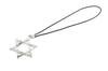 Olive-G Car Interior Decoration Rear View Mirror Star of David Accessories SILVER
