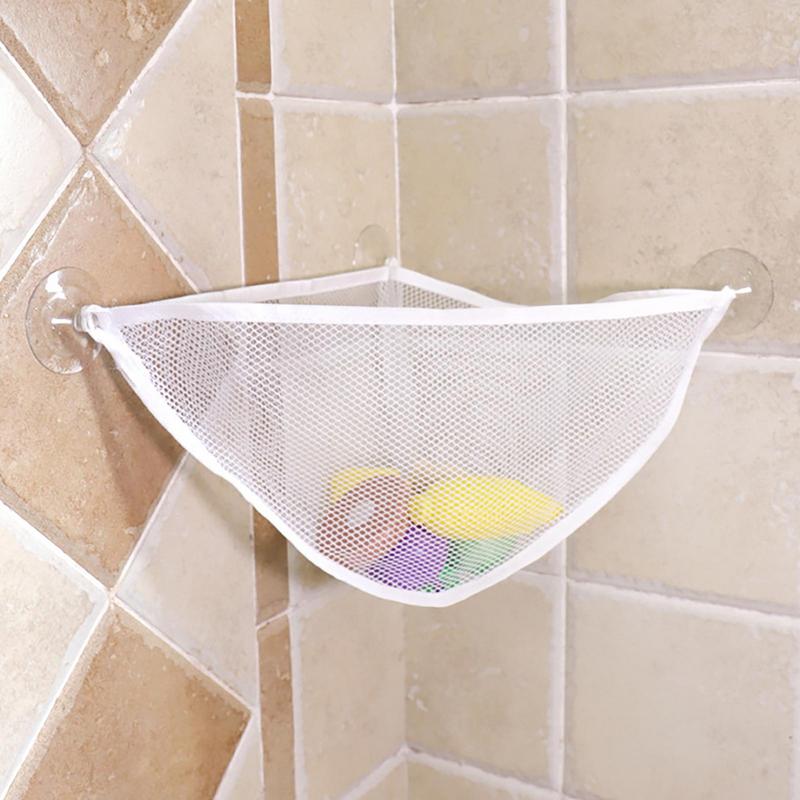 Kids Bath Tub Toy Holder Corner Shower Bag Bath Toys Mesh Bag Bathtub Toy Storage Bathtub Toys Net Organizer For Bathroom