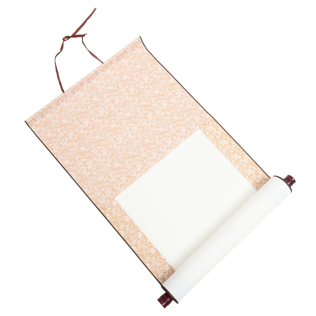 Blank Scroll Portable Rice Calligraphy Hanging Vertical Scrolls Chinese Xuan Paper Wall Scroll Painting Supply