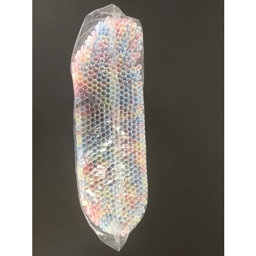 Yamato Bussan Straws, White, Pink, and Blue, 21cm, Bendable Colored Straws, No Bag (N), Commercial Use, 500 Straws