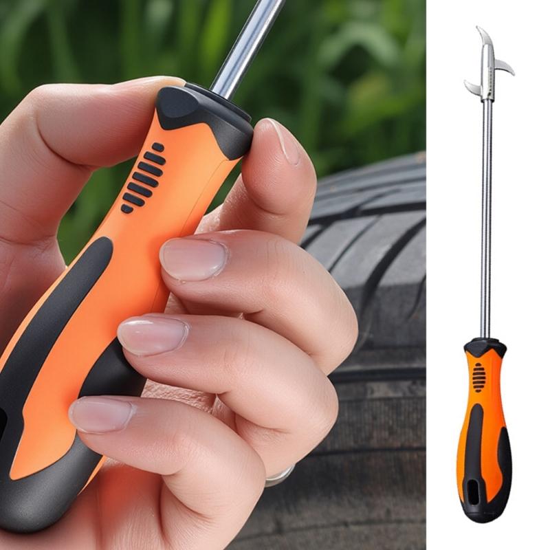 Alloy Tire Grooves Cleaner With Rounded Tip Design Nonslip Handle For Driver Mechanics And Off Road Vehicle Owners