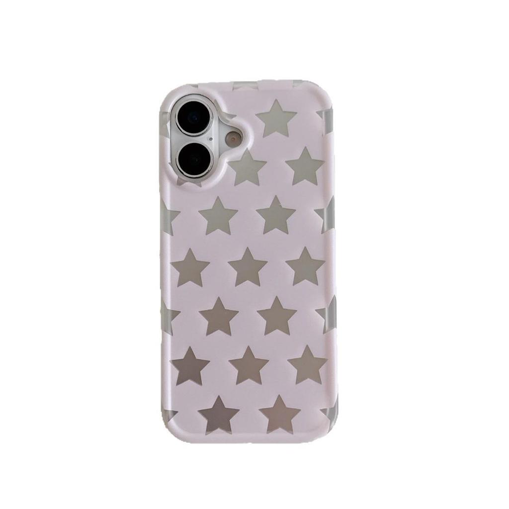 Dopamine Matte Star Anti-Fall Phone Case for iPhone 15/16/17 ProMax