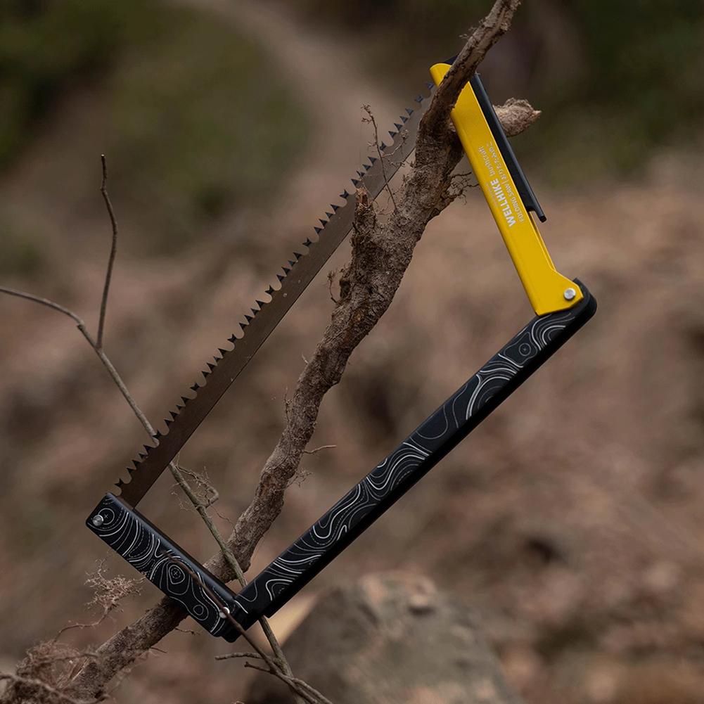 Outdoor Folding Saw Camping Portable 33cm Manganese Hacksaw Blade With Storage Foldable Logging Outdoor Tools For Wood Branches