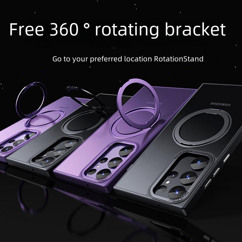 Magnetic Bracket 360° Phone Case with Wireless Charging for Samsung S25 Ultra & S24 Ultra