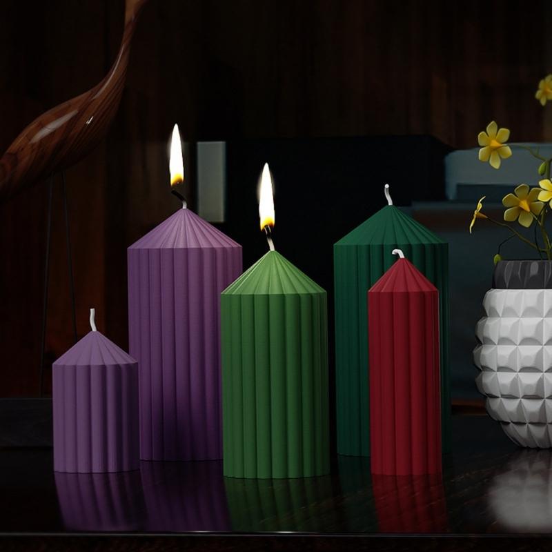 Zylinderkerzen-Silikonform zur Kerzenherstellung, Säulen-Aromatherapie-Kerzenharzform, Epoxidharz-Gussform für Seife