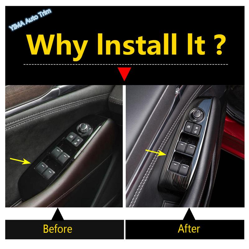 Fit For Mazda 6 Atenza Cover Trim Car Strip Inner Door Armrest Window Lift Button Control Panel Decoration Accessories