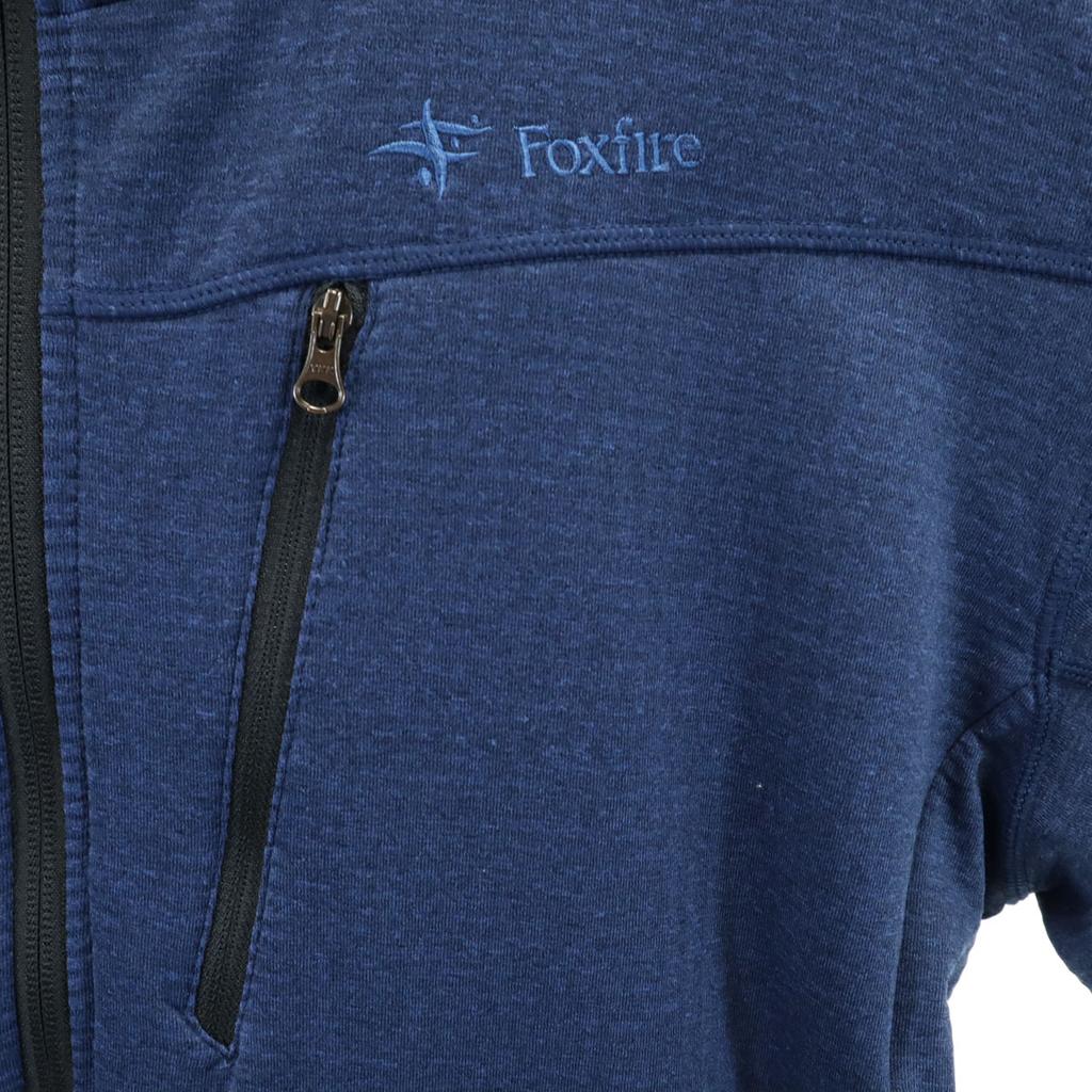 Foxfire Long sleeve Zip hoodie Navy Back fleece Men's Used