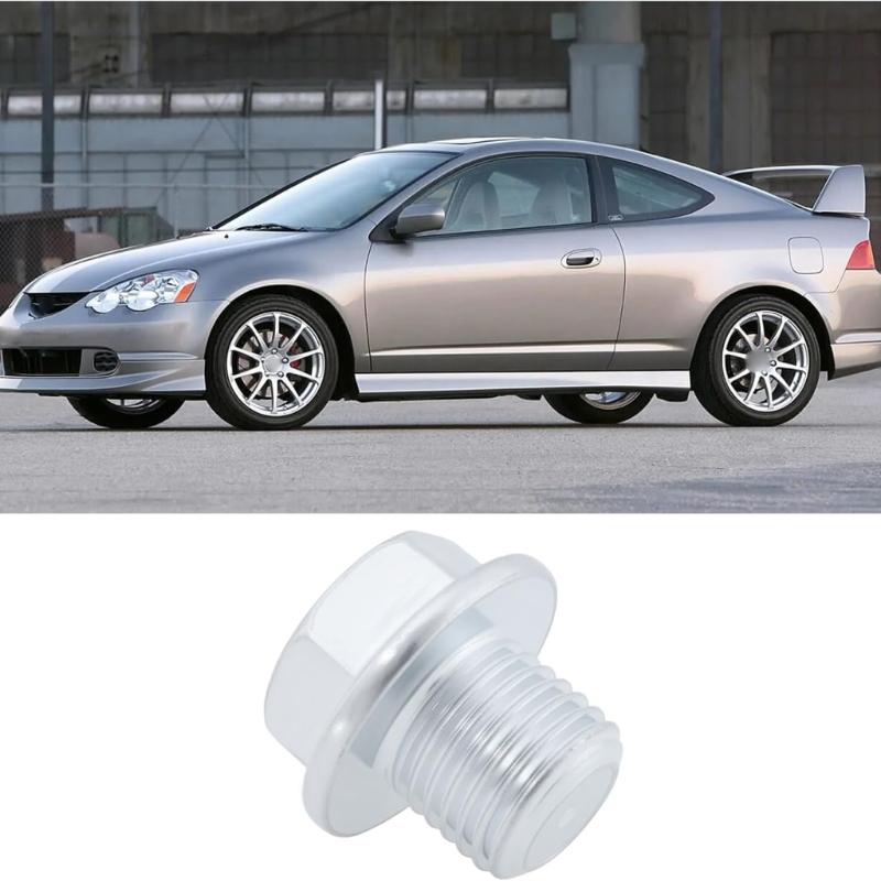 Vehicle Aluminum Alloy Oil Drain Plug Assembly 21.3mm Bolt Width 14mm Washer ID Compatible Select Car Models 90009R70A00
