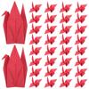 100 Pezzi Gru di Carta Rossa Prodotto Finito Artigianato Giapponese Decorazione Artigianato Origami Fatto a Mano Fai da Te Appeso Piegato Per Matrimonio Festa
