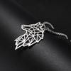 My shape Wolf Necklace for Men Women Stainless Steel Necklaces Men's chain Fashion Animal Male Necklace Punk Jewelry Boy Gifts