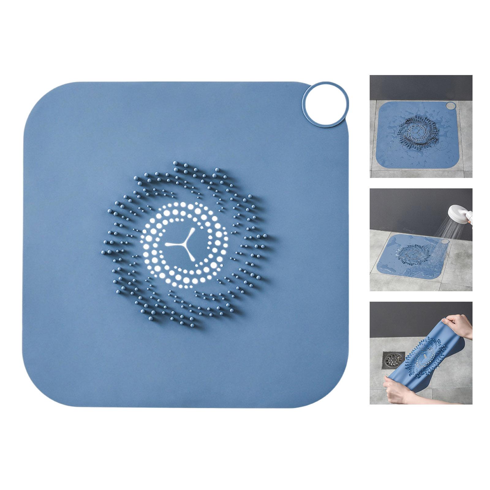 

Large Silicone Tub Stopper Drain Plug Hair Catcher Flat Suction Cover for Bathroom Sink Shower Bathtub Universal Fit синій