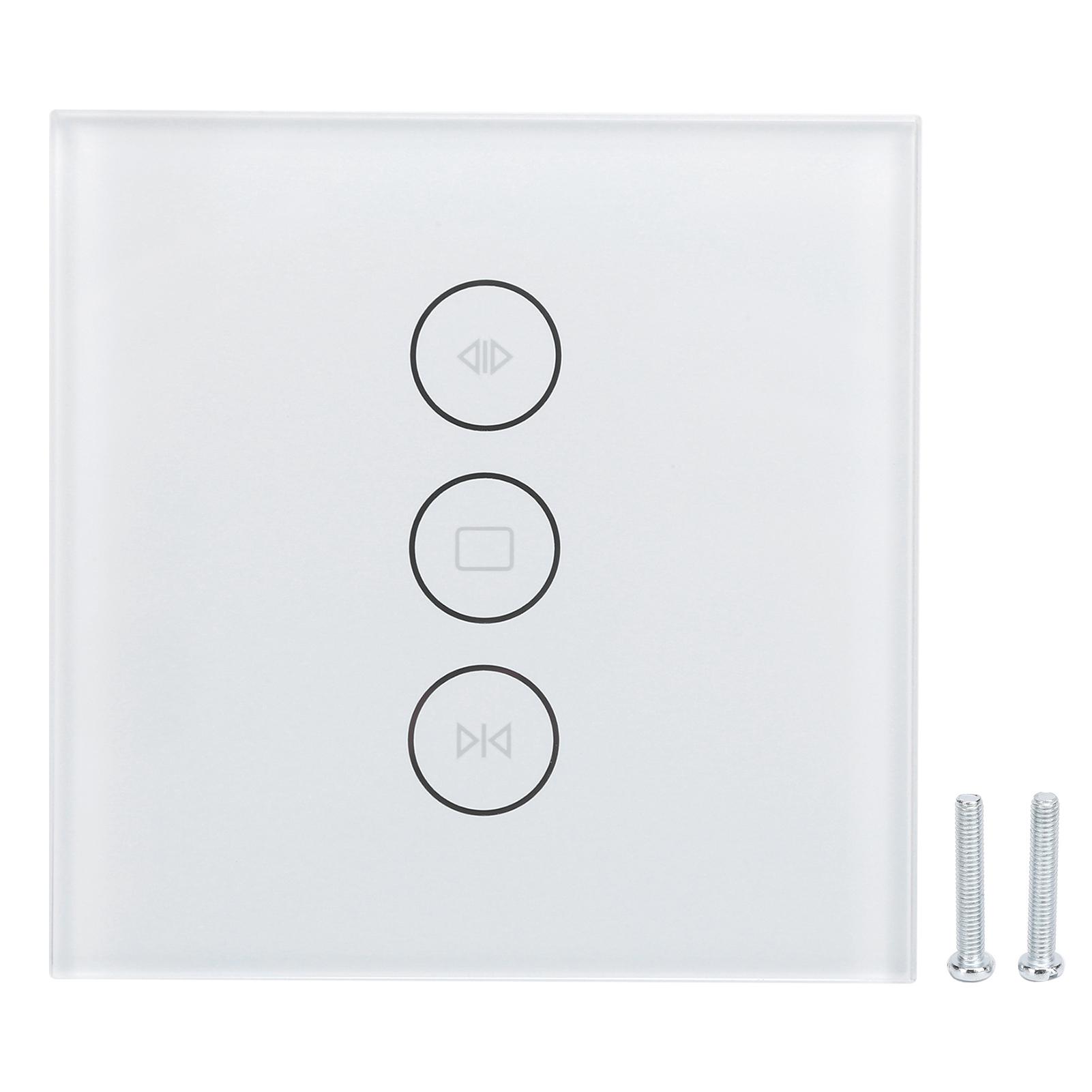 

Умный WiFi-переключатель штор с сенсорной панелью, таймером, голосовым управлением для Google Home для Tuya EU Plug белый